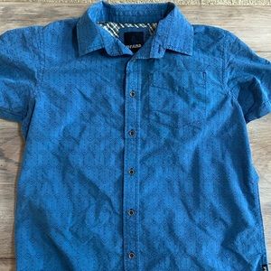 Prana men’s small button down, embroidered pattern, EUC